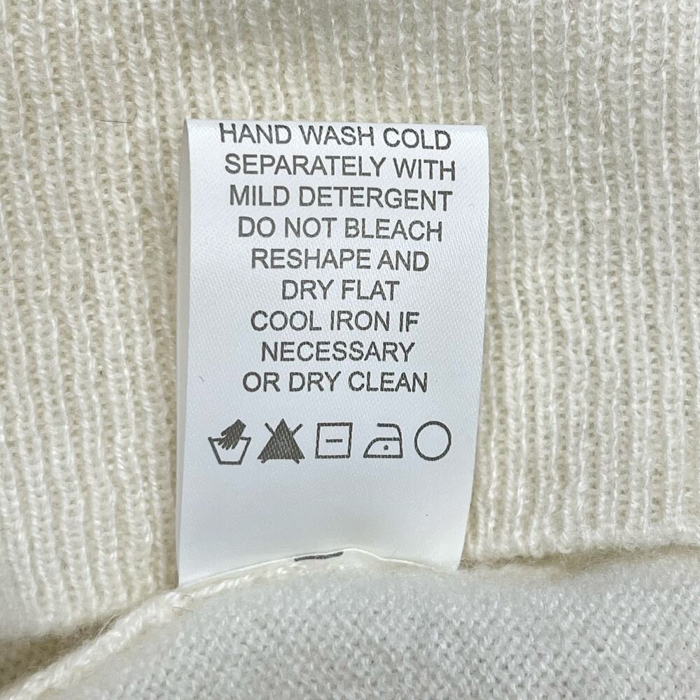 in Cashmere women’s 100% Cashmere turtleneck tank sweater L whisper white New - Picture 9 of 10